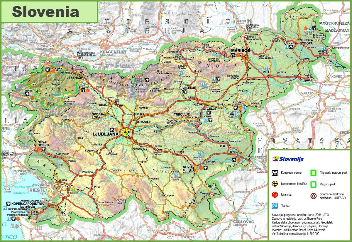 نقشه جاده اسلوونی
